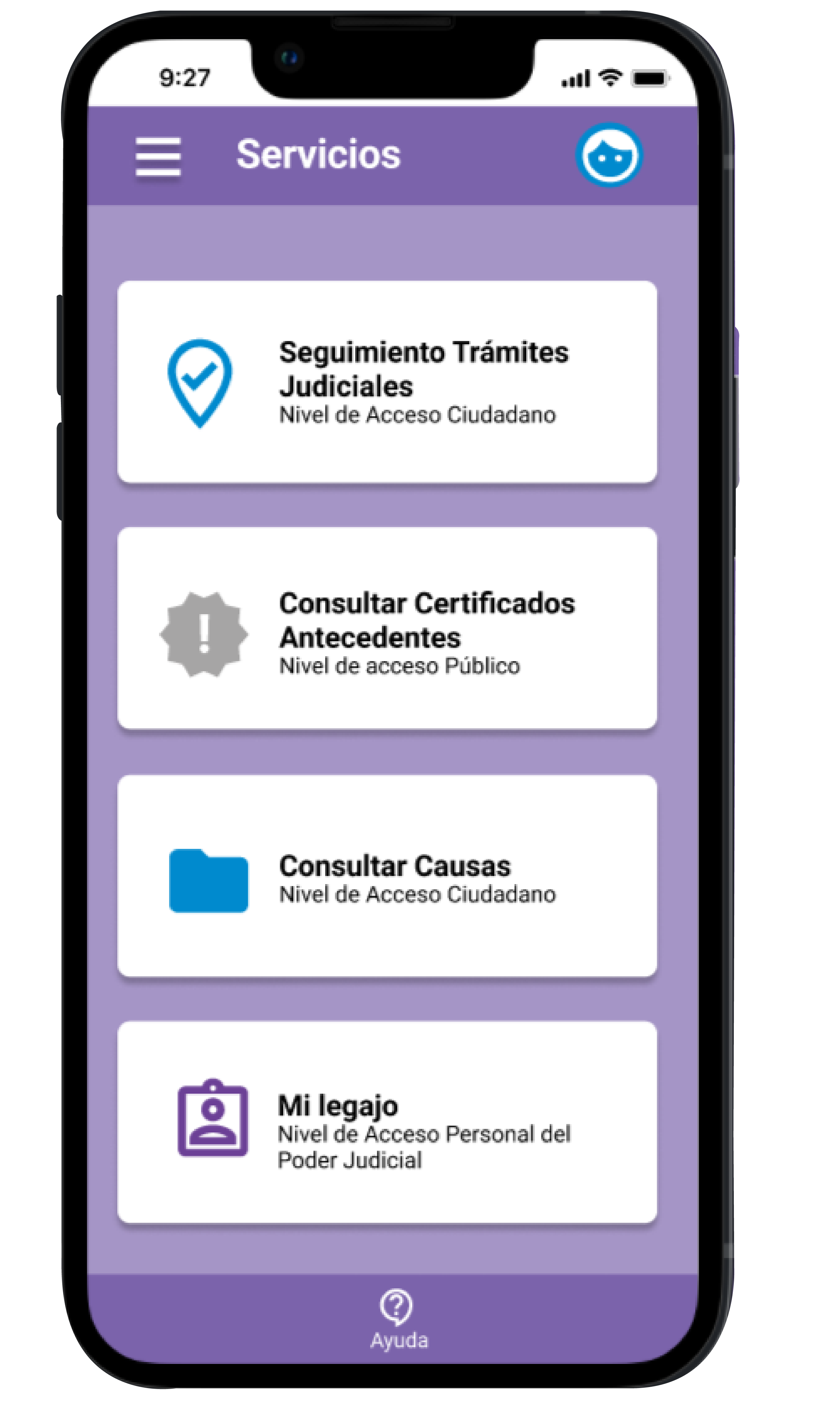 Aplicación móvil - Servicios